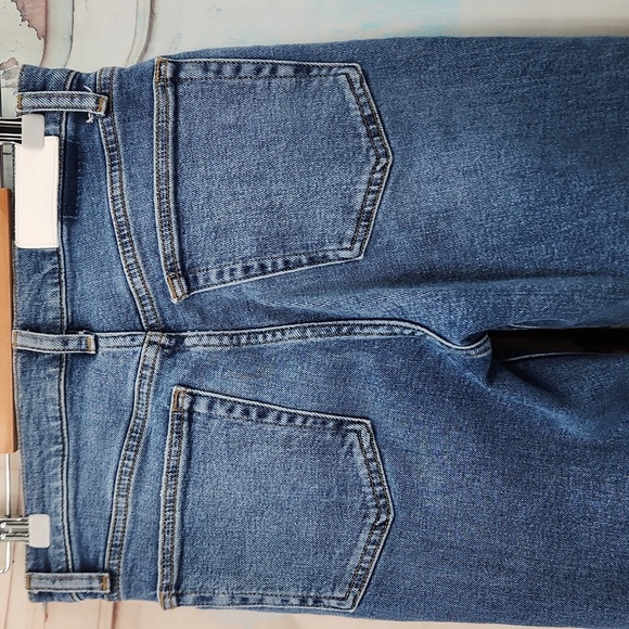 REDONE 90's High Rise Ankle Cropped Jeans in Dusk Destroy - Picture 5 of 9